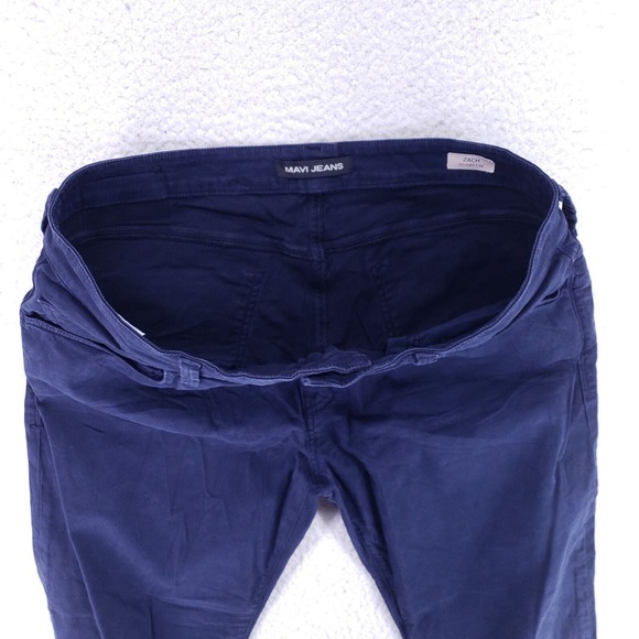 Mavi Jeans Denim Cotton Men SZ 36x34 Blue Straight Stretch VTG Mid Rise Slim 90s - Picture 3 of 13